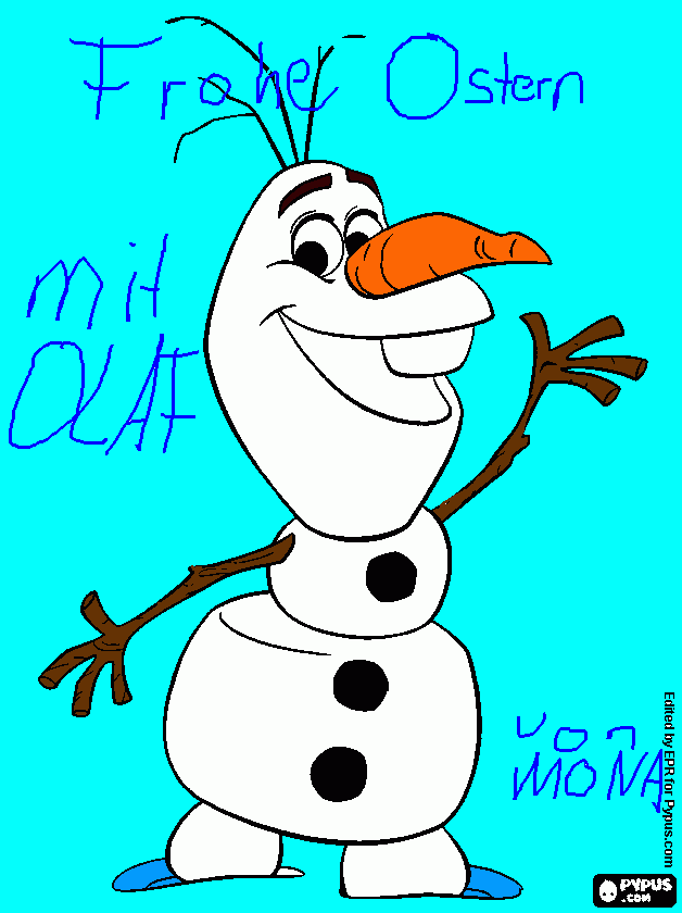 gratis malvorlagen ostern mit olaf