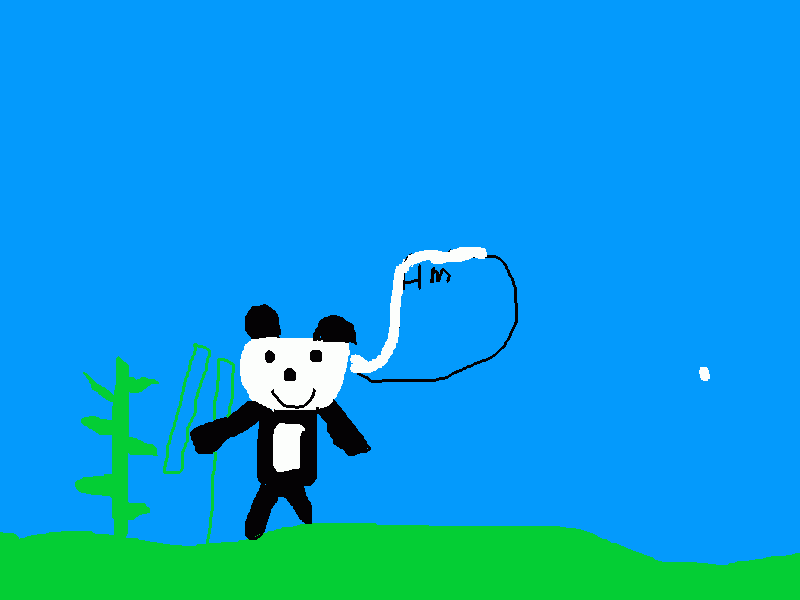 gratis malvorlagen Panda alleine