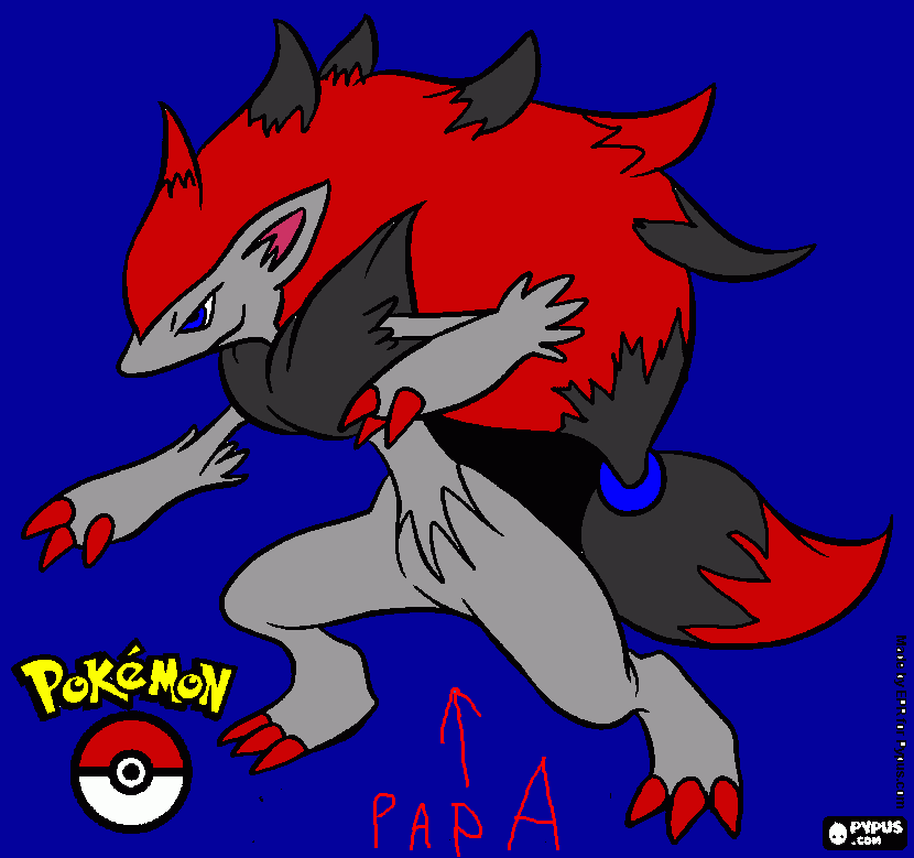 gratis malvorlagen Papa Zoroark