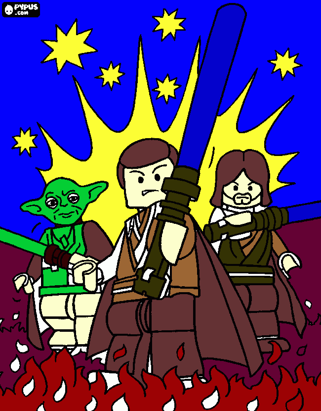 gratis malvorlagen Paul und Star Wars