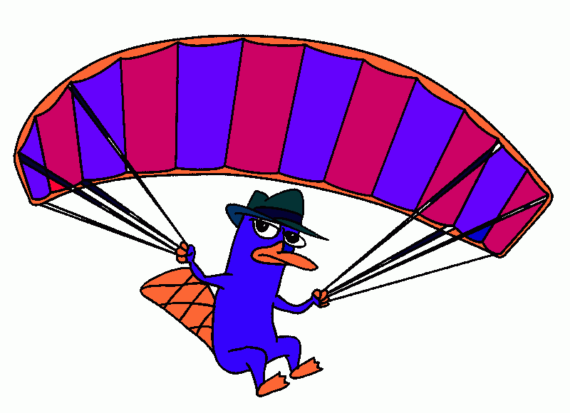 gratis malvorlagen Perry am Gleitschirm