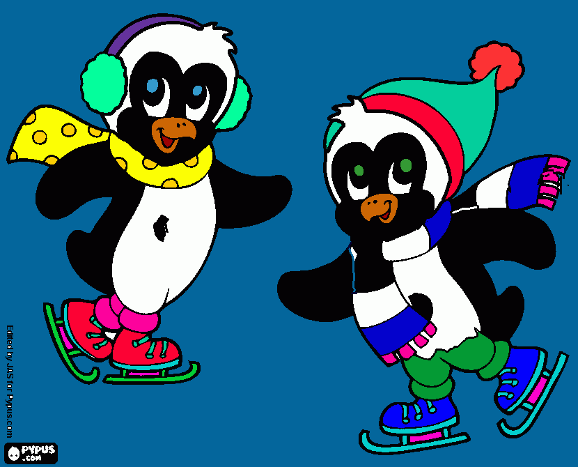 gratis malvorlagen pinguine auf Eis