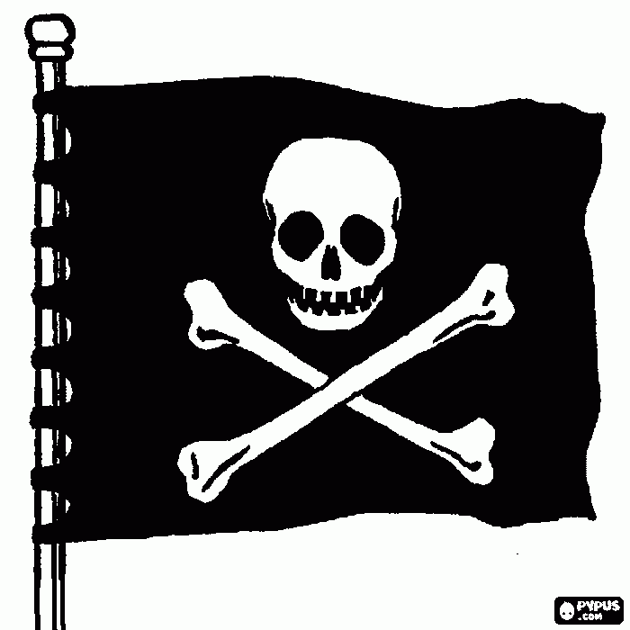 piratenflagge zum ausdrucken für kuchen