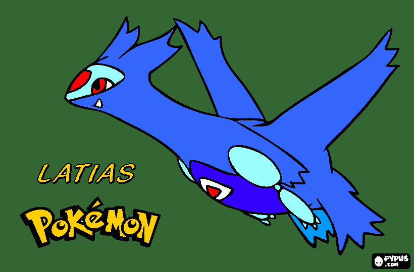 gratis malvorlagen Pokemon Latias