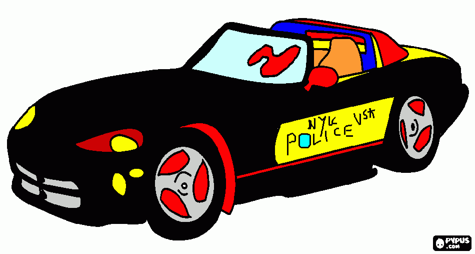 gratis malvorlagen Policecar