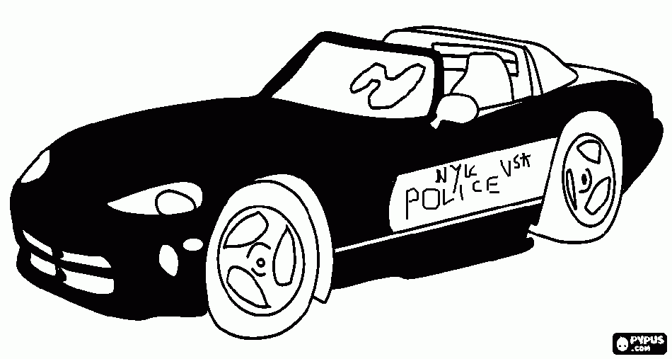 gratis malvorlagen Polizei,Libety City,Dodge Viper
