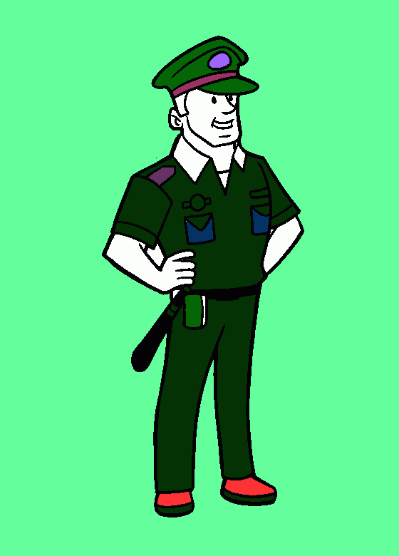 gratis malvorlagen Polizist