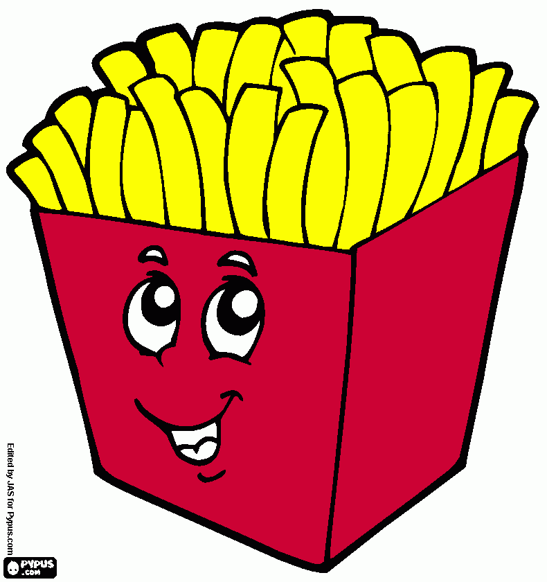 gratis malvorlagen Pommes