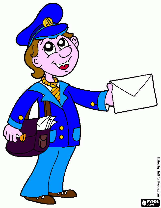 gratis malvorlagen Post ist da