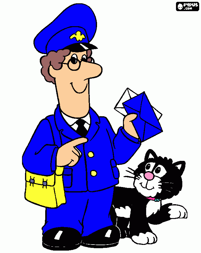 gratis malvorlagen Postman Pat