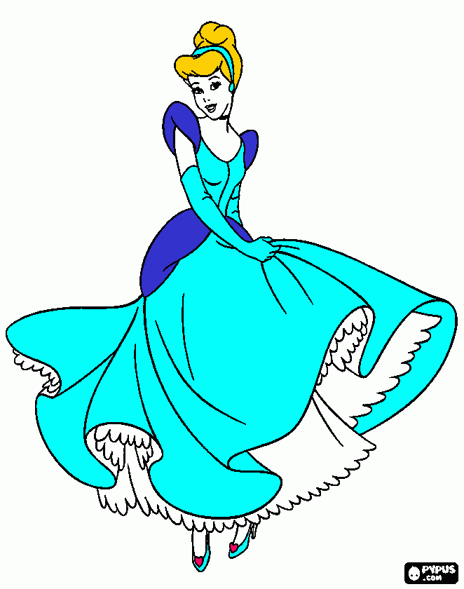 gratis malvorlagen Prinzessin Aschenputel
