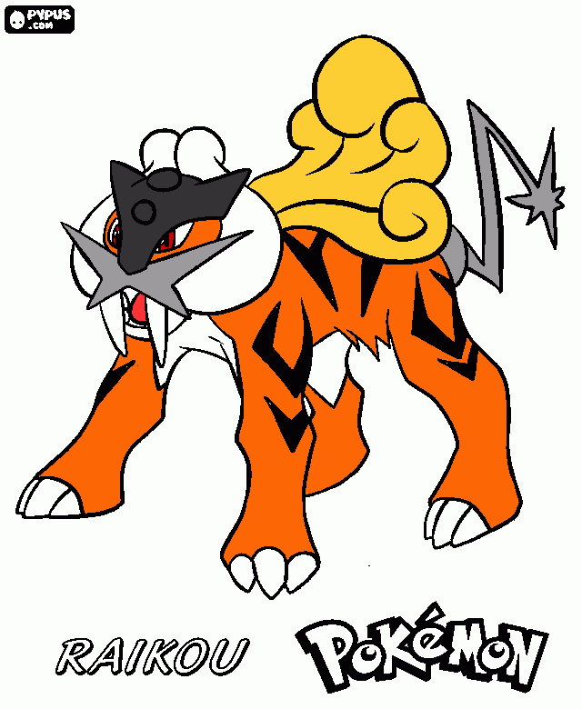 gratis malvorlagen raikou shiny