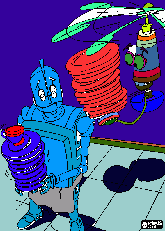 gratis malvorlagen Robots