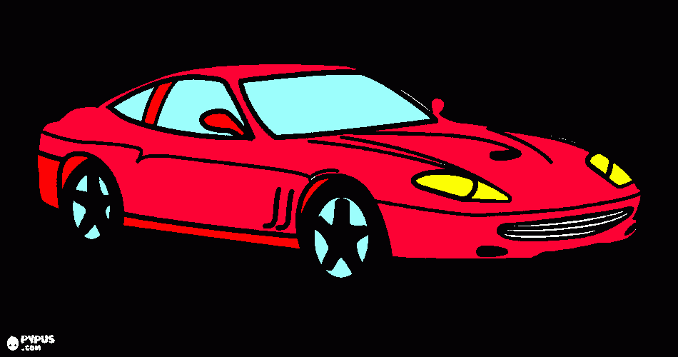gratis malvorlagen rotes Auto