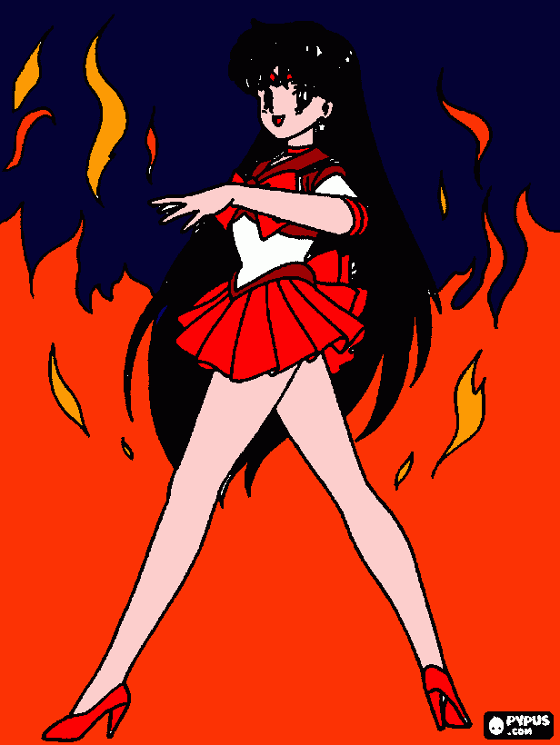 gratis malvorlagen Sailor Mars