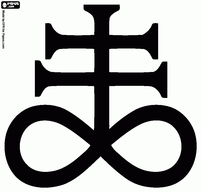 gratis malvorlagen satanisches Kreuz