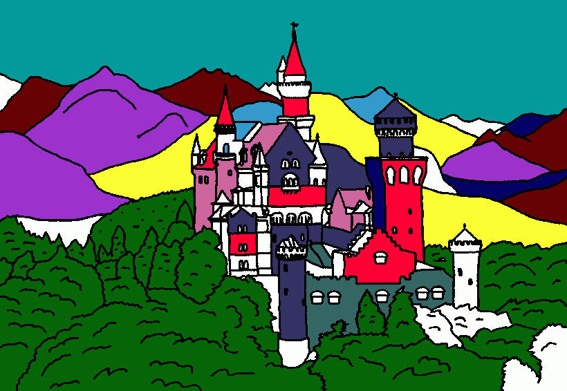 gratis malvorlagen schloss