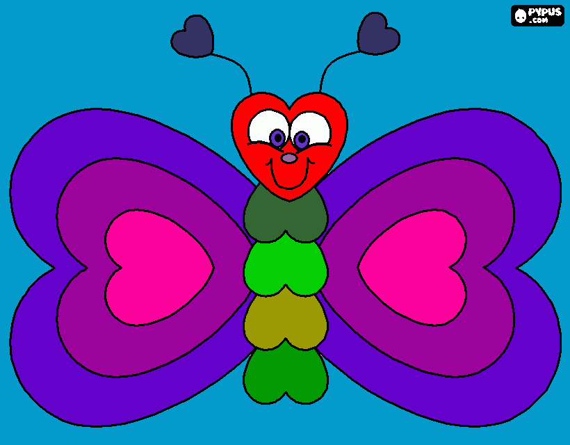 gratis malvorlagen Schmetterlingbild