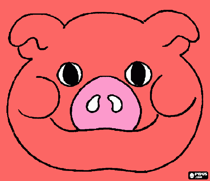 gratis malvorlagen schweinemaske
