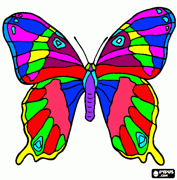 gratis malvorlagen Schöner Schmetterling