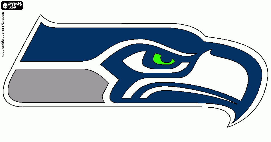 gratis malvorlagen Seahawk logo