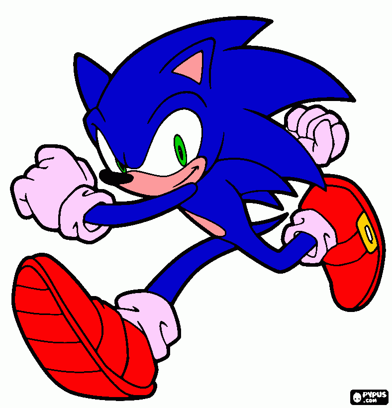 gratis malvorlagen Sega-Maskottchen Ausmalbilder zum ausdrucken