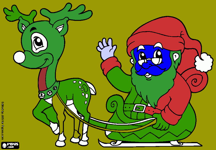 gratis malvorlagen Seltsamer Weihnachtsmann
