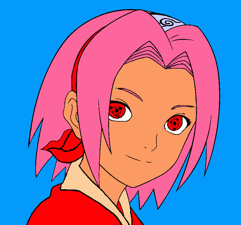 gratis malvorlagen SHARINGAN SAKURA