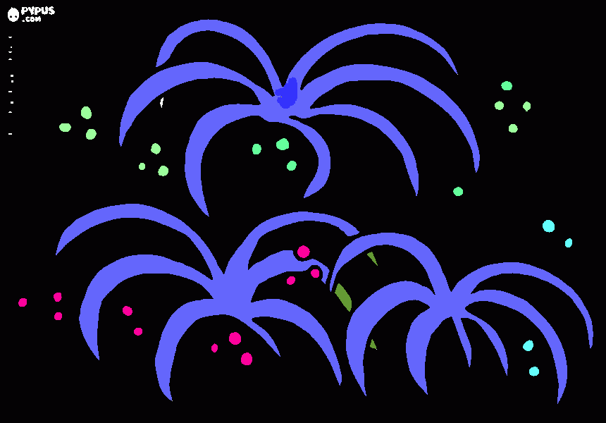 gratis malvorlagen Silvesterfeuerwerk