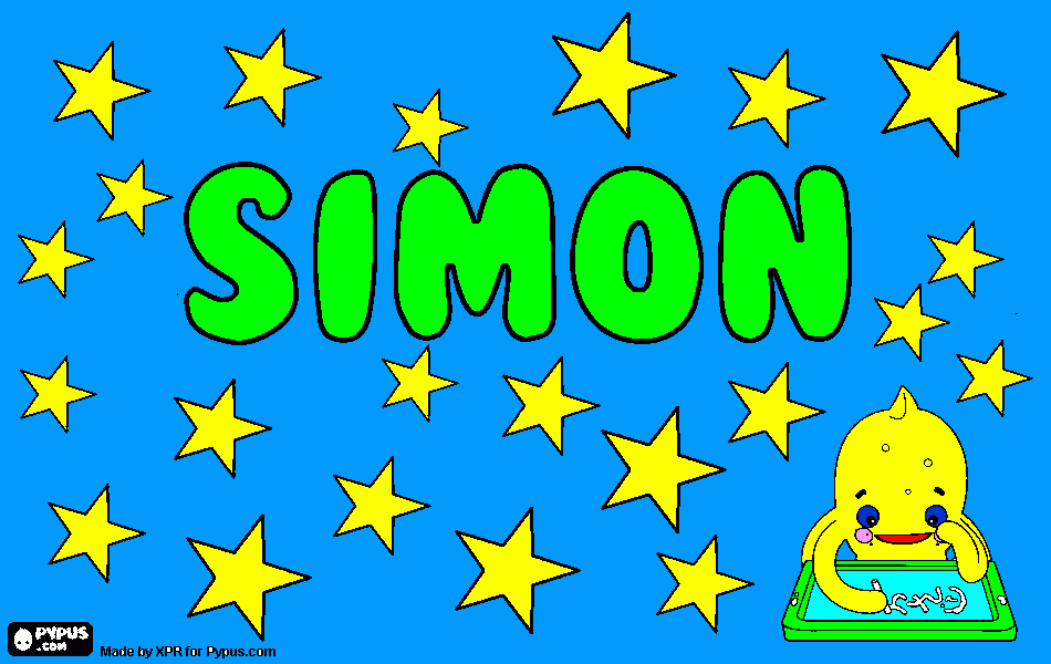 gratis malvorlagen Simon Bild