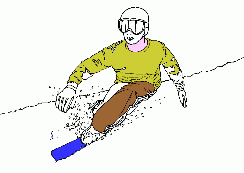 gratis malvorlagen skifahren