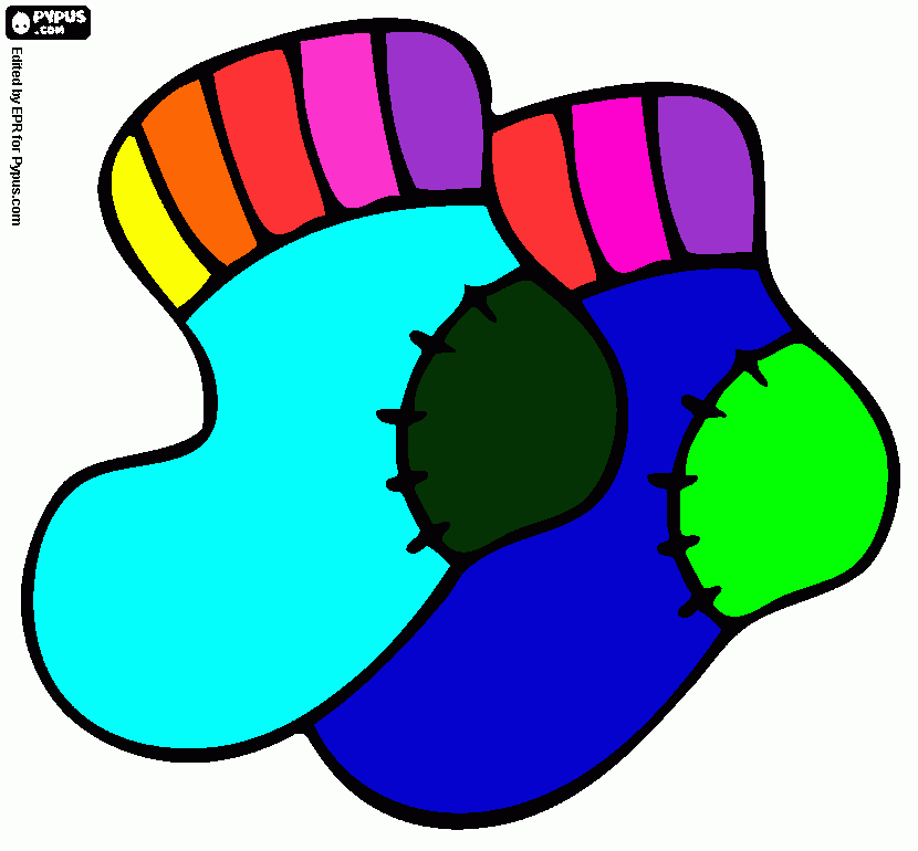 gratis malvorlagen socken