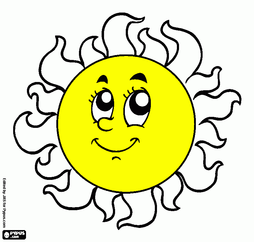gratis malvorlagen Sonne zum Ausdrucken