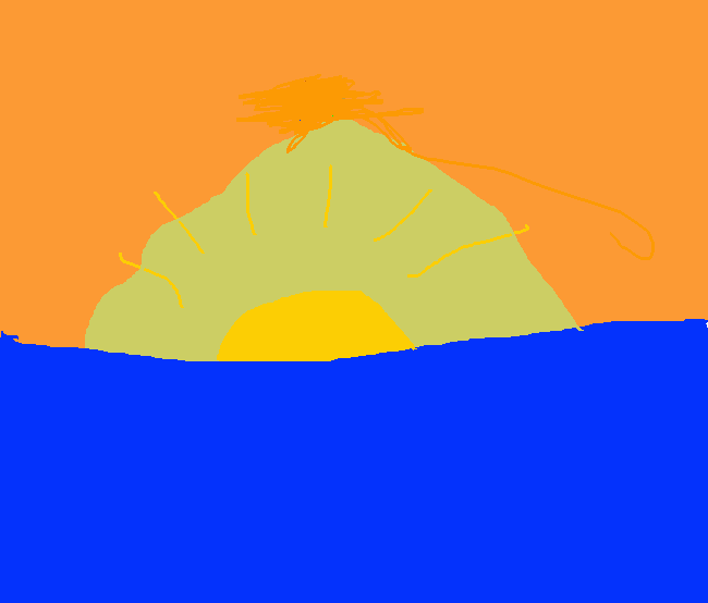 gratis malvorlagen Sonnenuntergang am  See