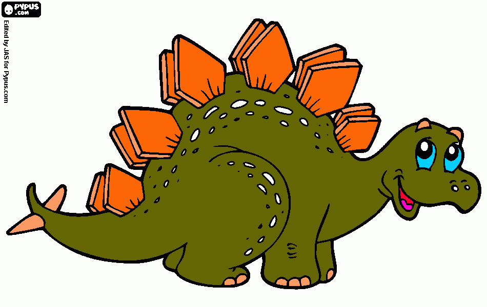 gratis malvorlagen Stegosaurus teamwork mit Julian