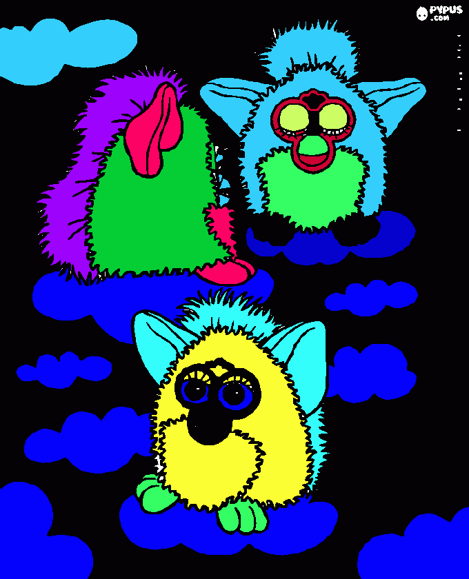 gratis malvorlagen Stella 3 Furbies