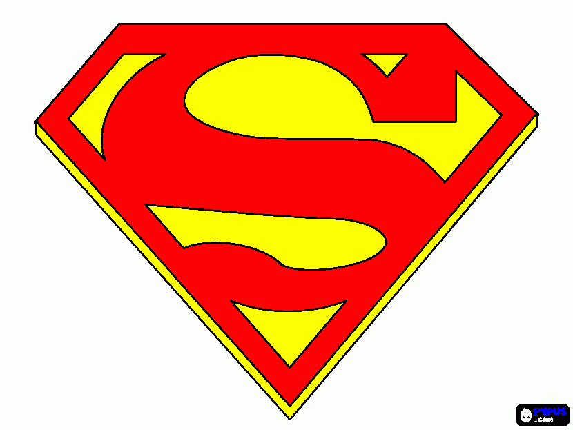 gratis malvorlagen supermanlogo