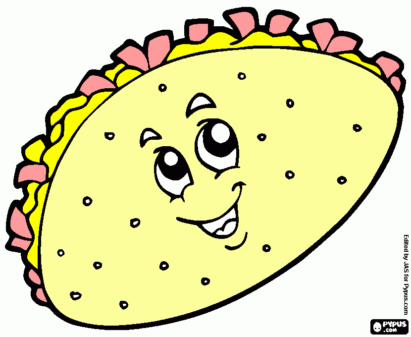 gratis malvorlagen Taco