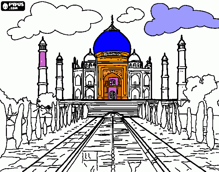 gratis malvorlagen taj mahal