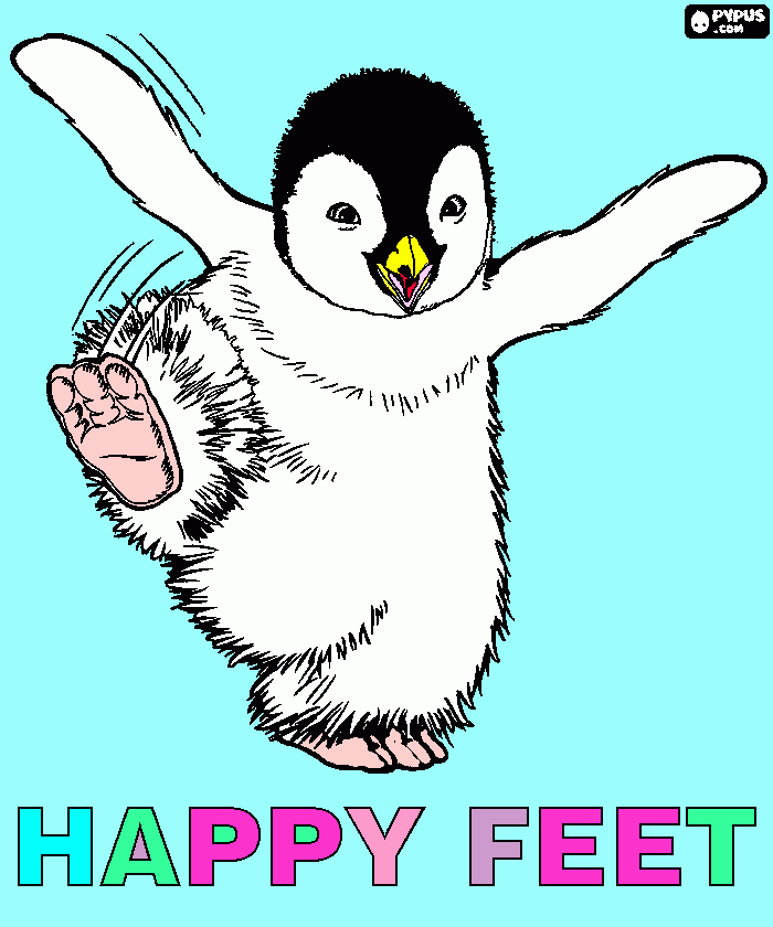 gratis malvorlagen Tanzender Pinguin 