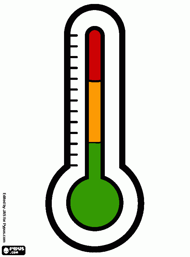 gratis malvorlagen Thermometer