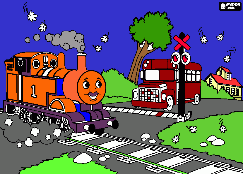 gratis malvorlagen Thomas Bild