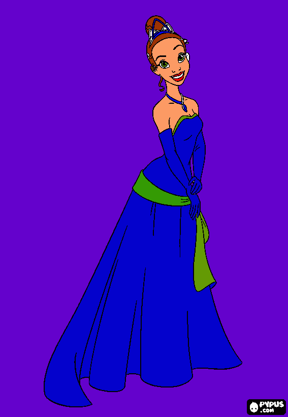 gratis malvorlagen Tiana1