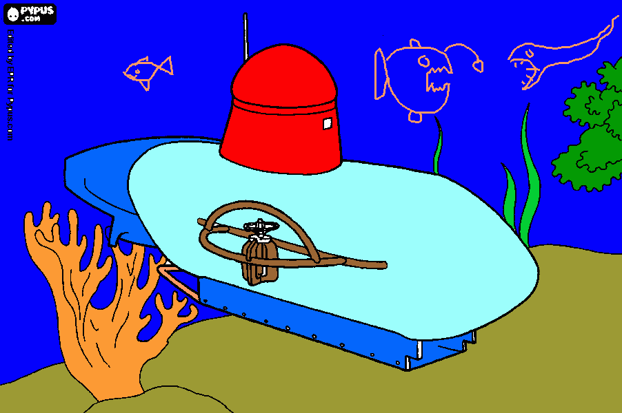 gratis malvorlagen Tiefsee U-Boot