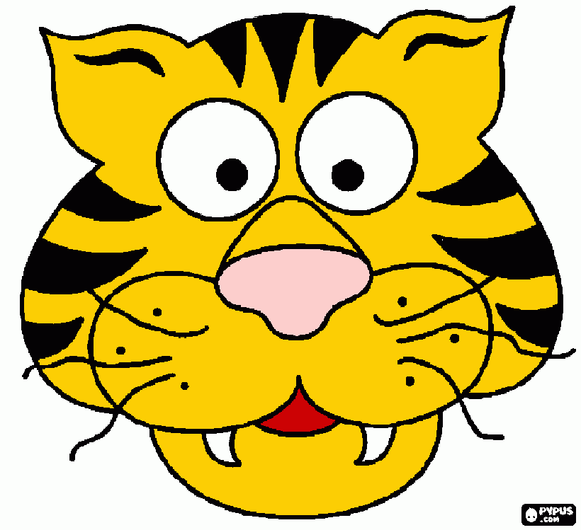 gratis malvorlagen Tigerkopf