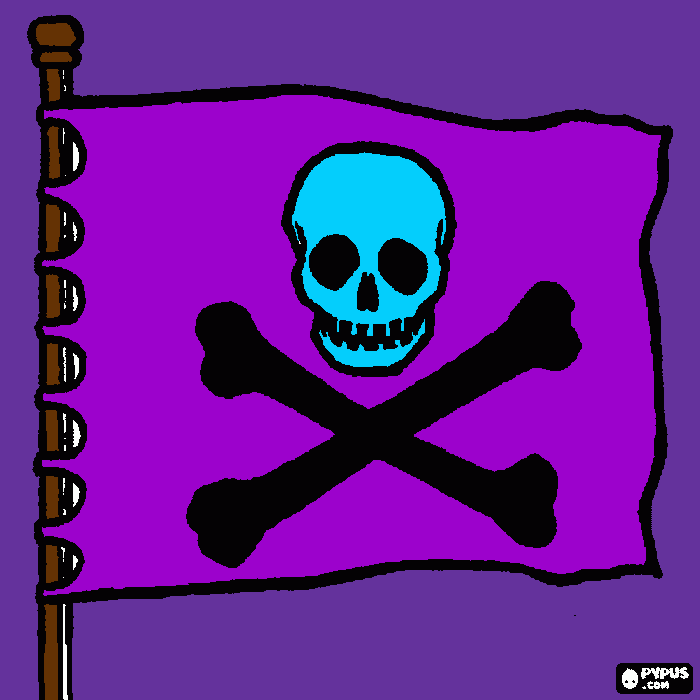 gratis malvorlagen totenkopfflagge