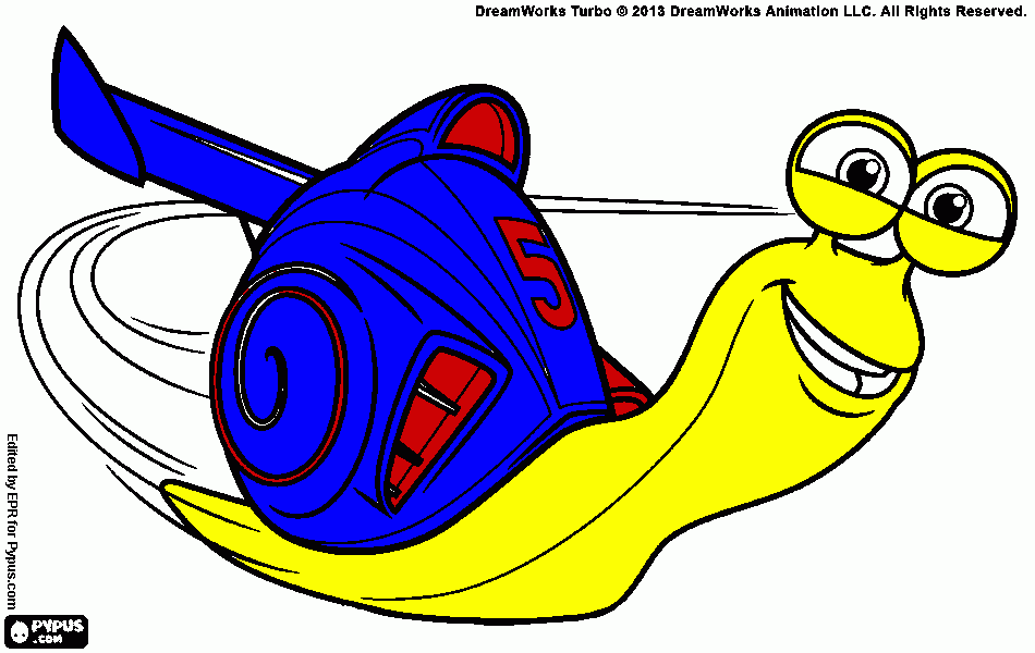 gratis malvorlagen Turbo-Schnecke