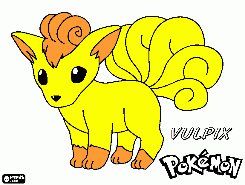 gratis malvorlagen Vulpix shiny