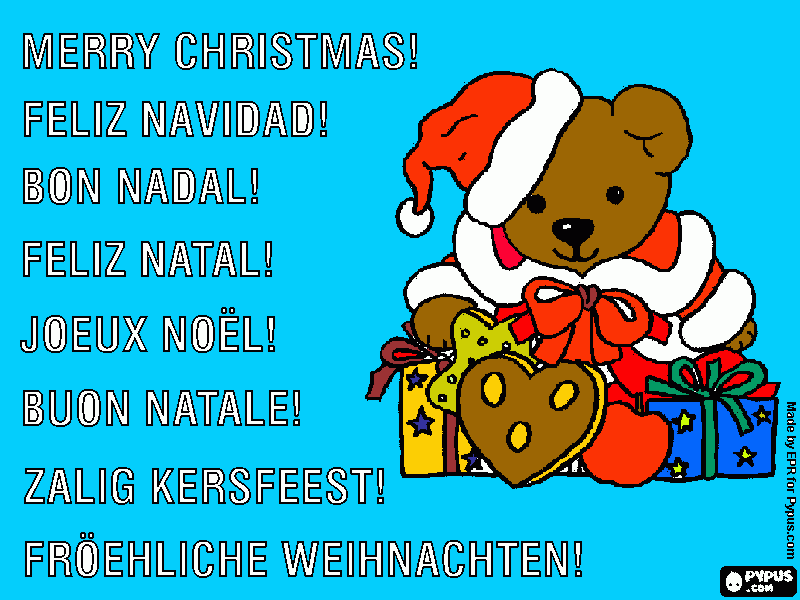 gratis malvorlagen Weihnachtskarte