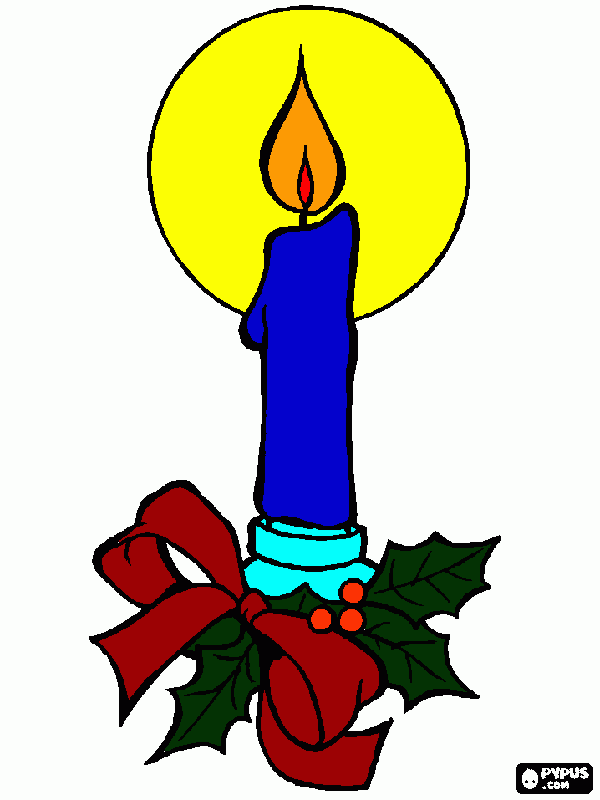 gratis malvorlagen Weihnachtskerze